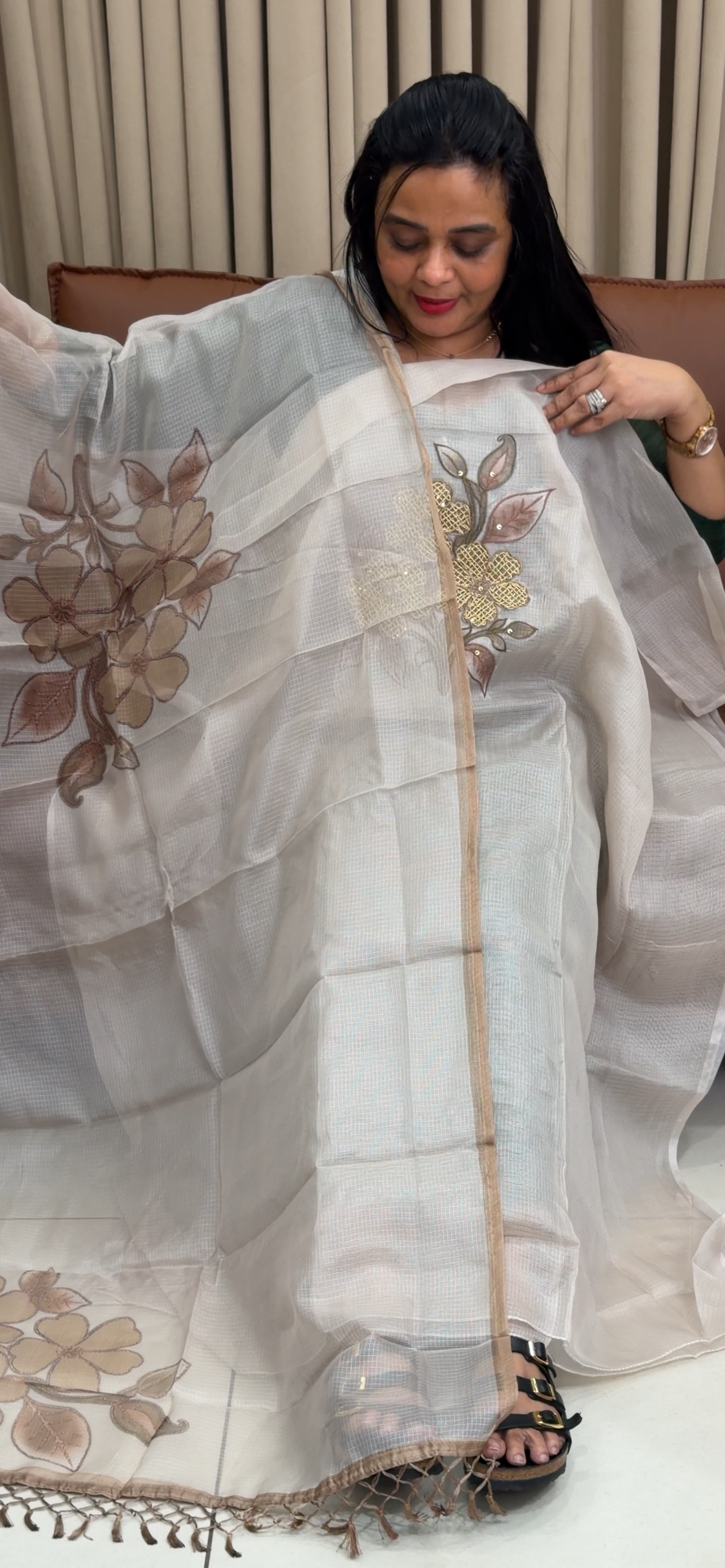 SILKY KOTA UNSTITCHED SALWAR SUITS - IHA 34814