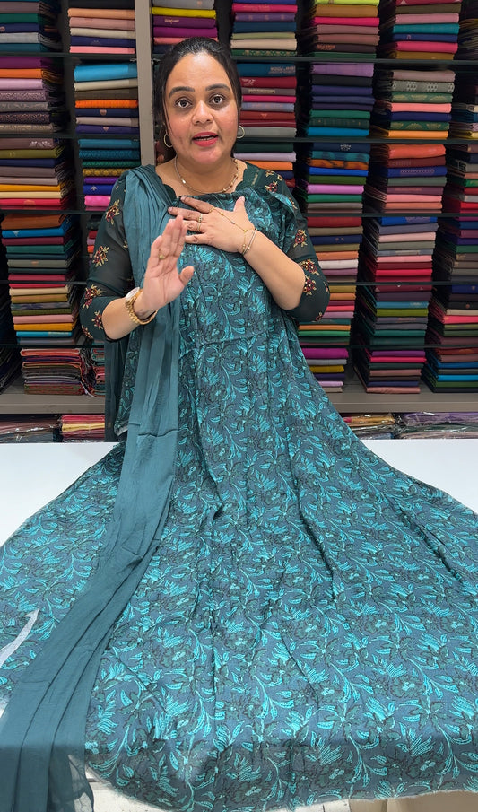 PLATINUM CHIFFON UNSTITCHED SALWAR SUITS - IHA 26509