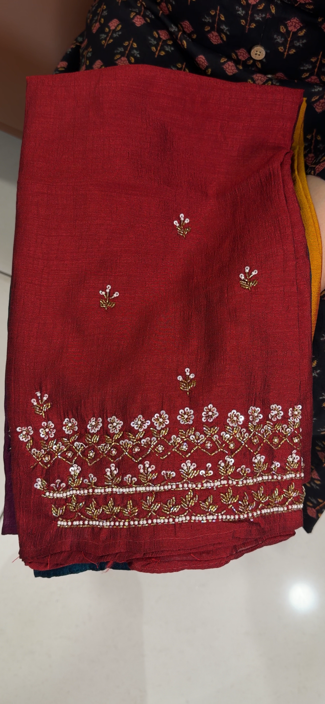 HANDWORKED BLOUSE MATERIAL - IHA 34574