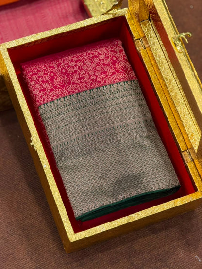 DESIGNER KANCHIPURAM  SAREES - IHA 34656