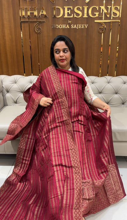 BANARASI UNSTITCHED SALWAR SUITS - IHA 28816