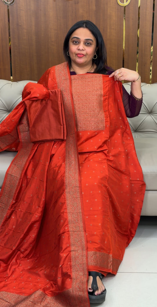 FORWARD SEMI BANARASI UNSTITCHED SALWAR SUITS - IHA 28965