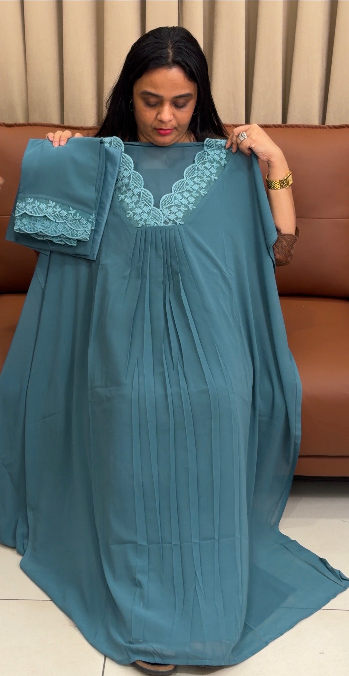 FAUX GEORGETTE UNSTITCHED SALWAR SUITS - IHA 35299