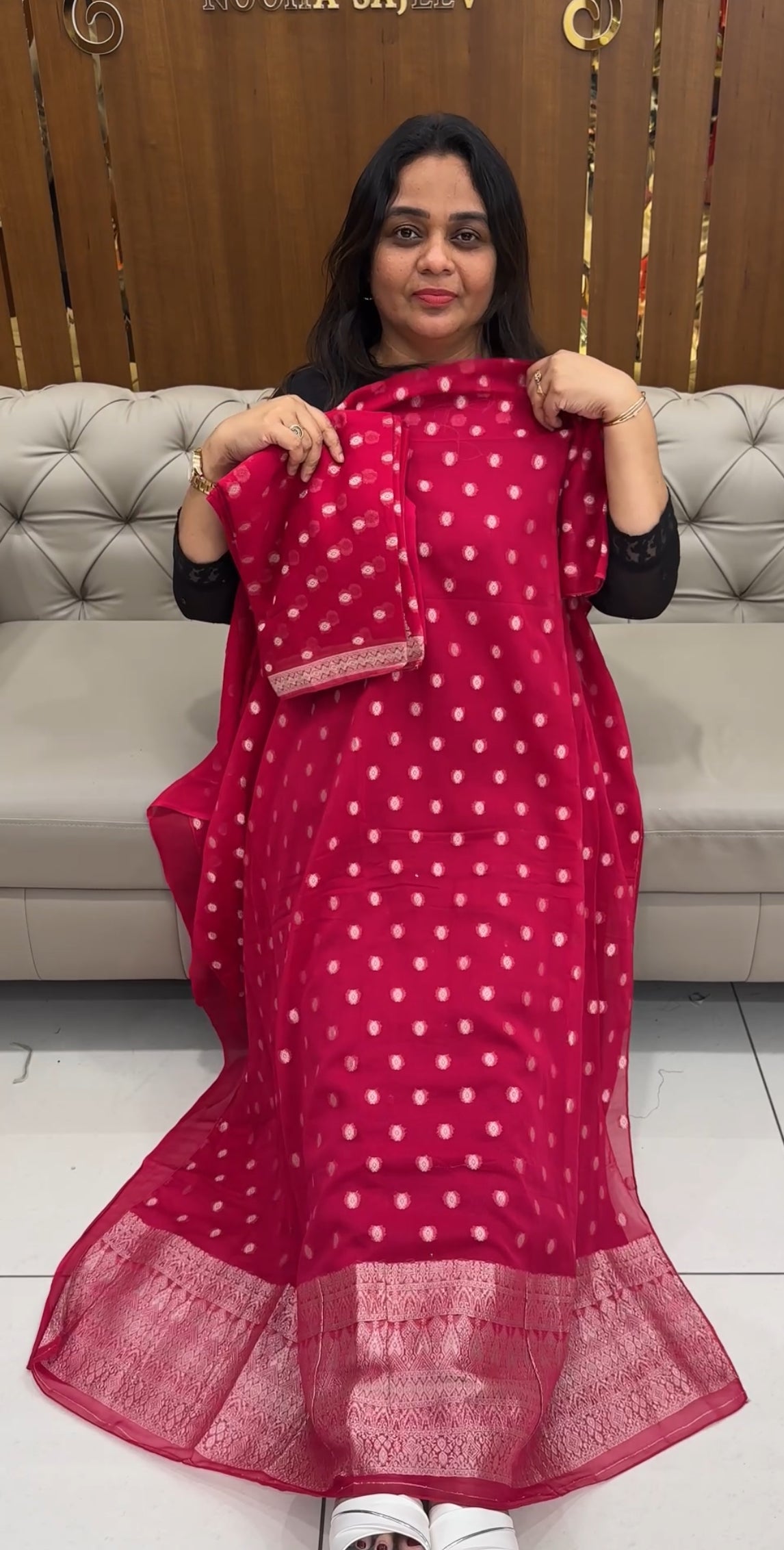 BANARASI UNSTITCHED SALWAR SUITS - IHA 28863