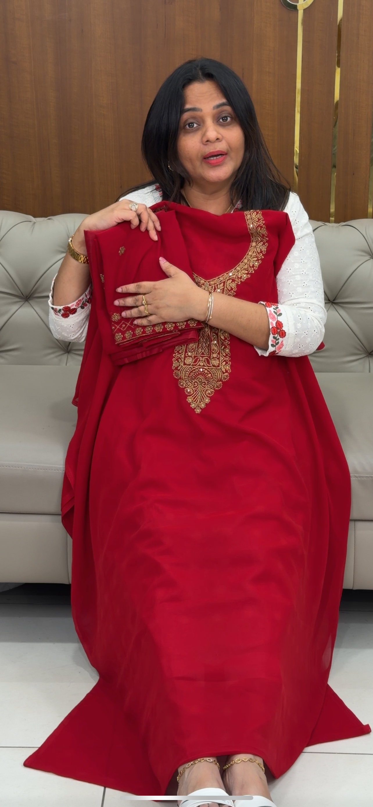 FAUX GEORGETTE UNSTITCHED SALWAR SUITS - IHA 29337