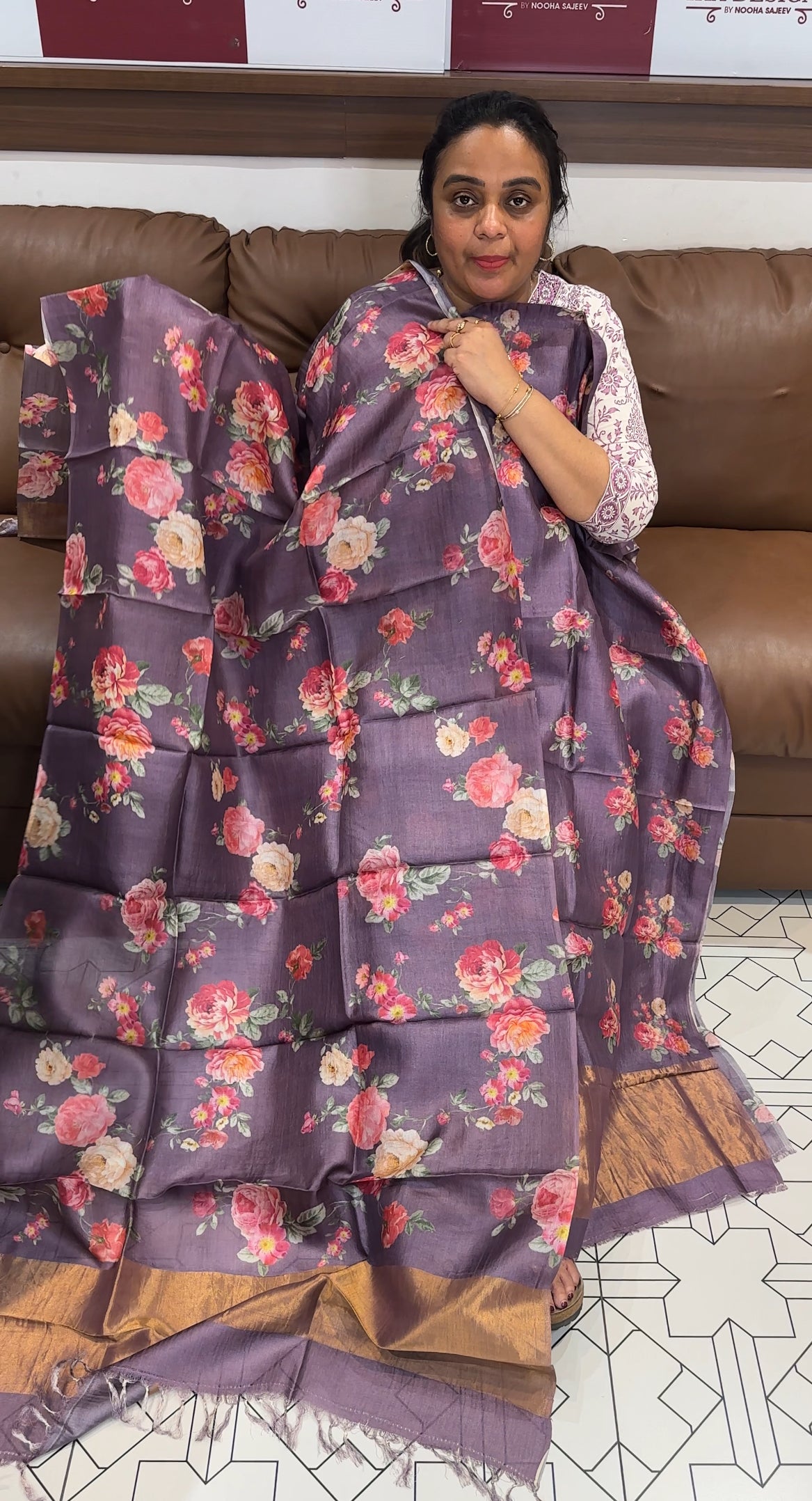 PRINTED TUSSUR UNSTITCHED SALWAR SUITS - IHA 26430