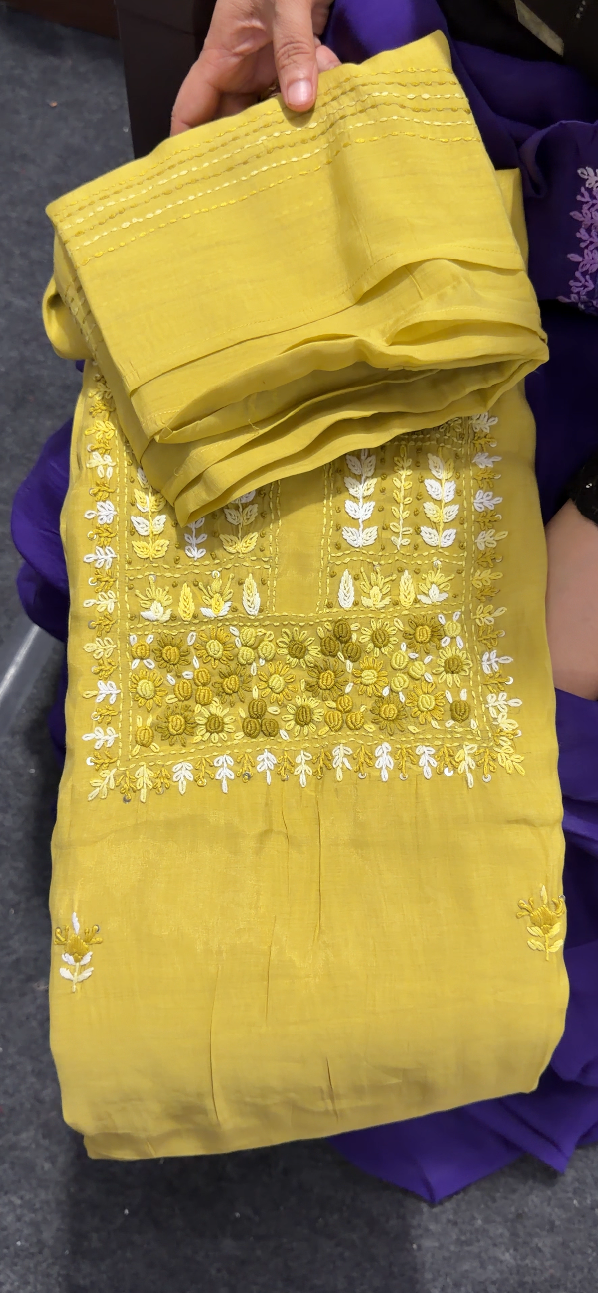 MALAI CHANDERI  UNSTITCHED SALWAR SUITS - IHA 36050