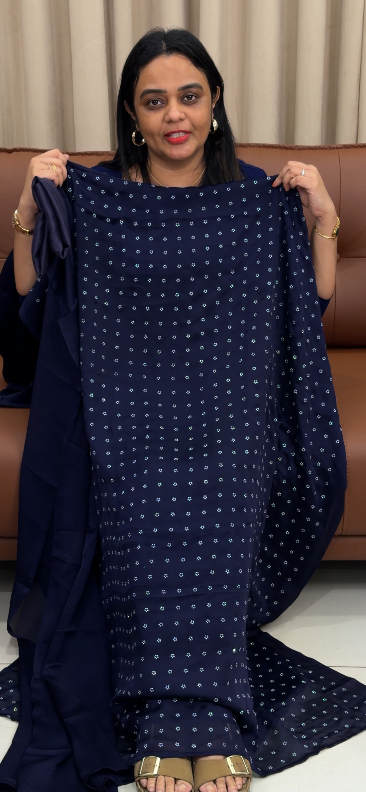 SILKY GEORGETTE UNSTITCHED SALWAR SUITS - IHA 33480