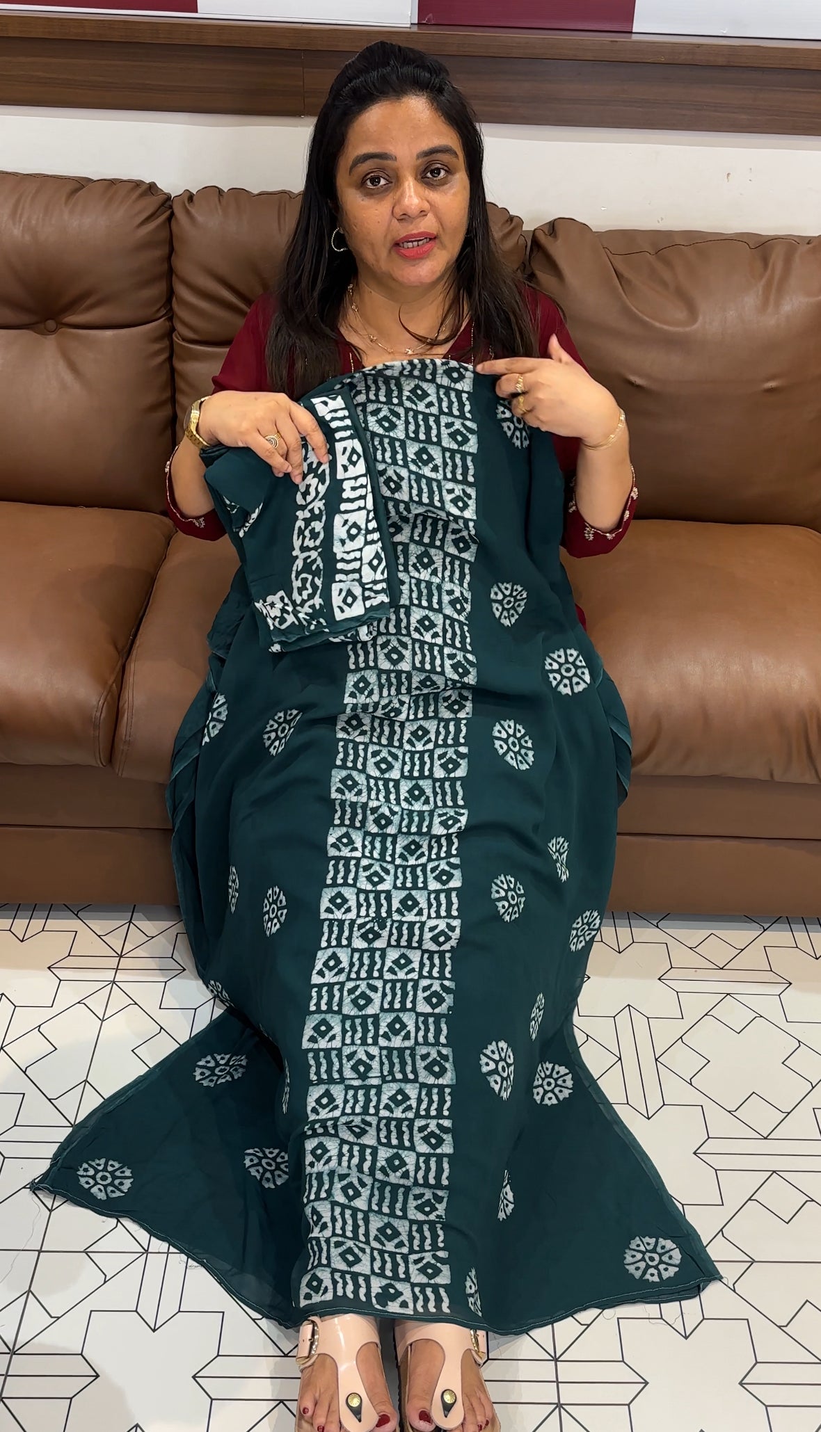 VISCOSE GEORGETTE UNSTITCHED SALWAR SUITS - IHA 28060