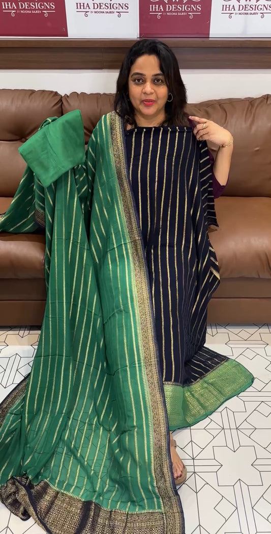 GEORGETTE BANARASI UNSTITCHED SALWAR SUITS -  IHA 26329