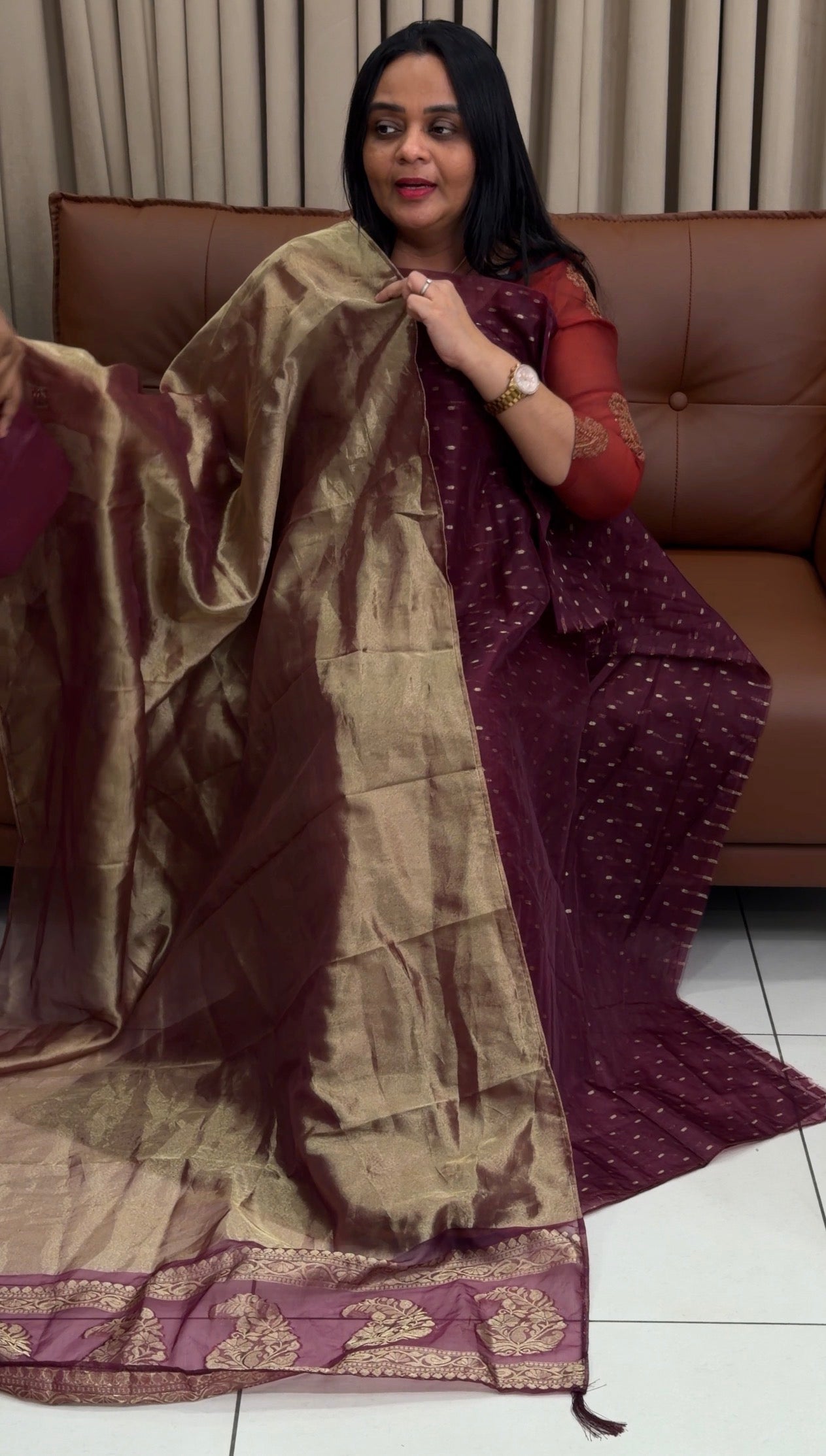 SOFT ORGANZA UNSTITCHED SALWAR SUITS - IHA 34682