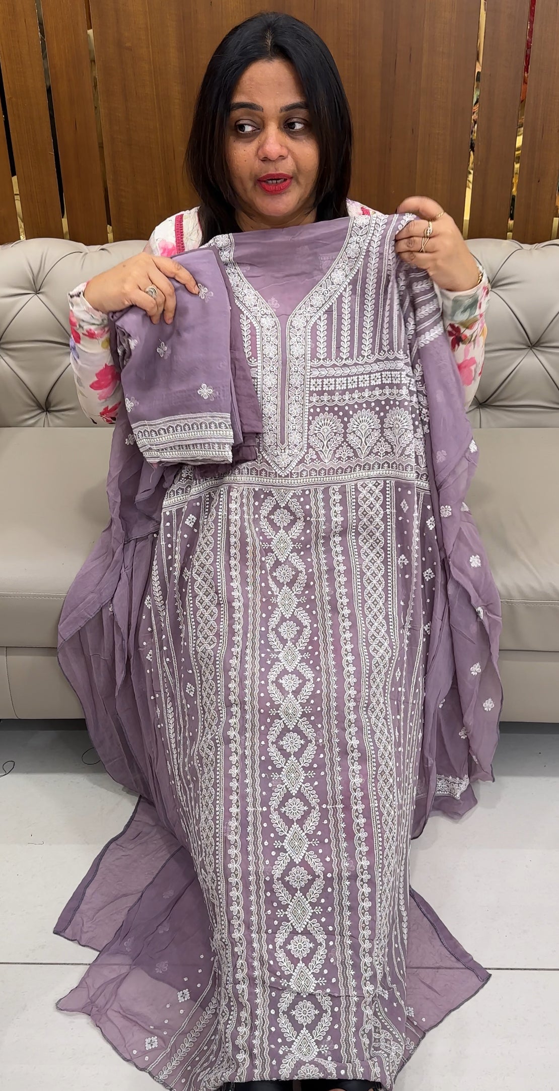 VISCOSE GEORGETTE UNSTITCHED SALWAR SUITS - IHA 26088