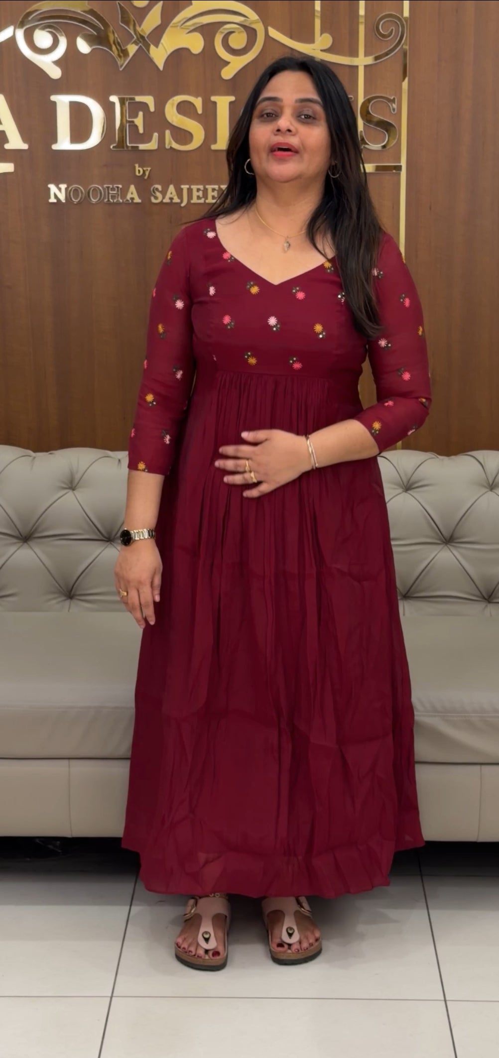 IHA'S IN-HOUSE MALAI CHANDERI ALINE TOPS - IHA 29128