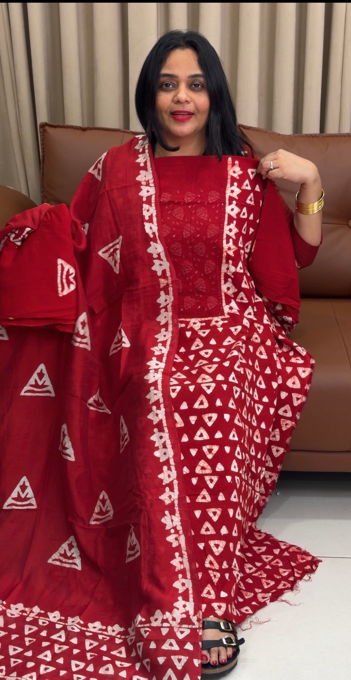BATIK PRINTED UNSTITCHED SALWAR SUITS - IHA 34108