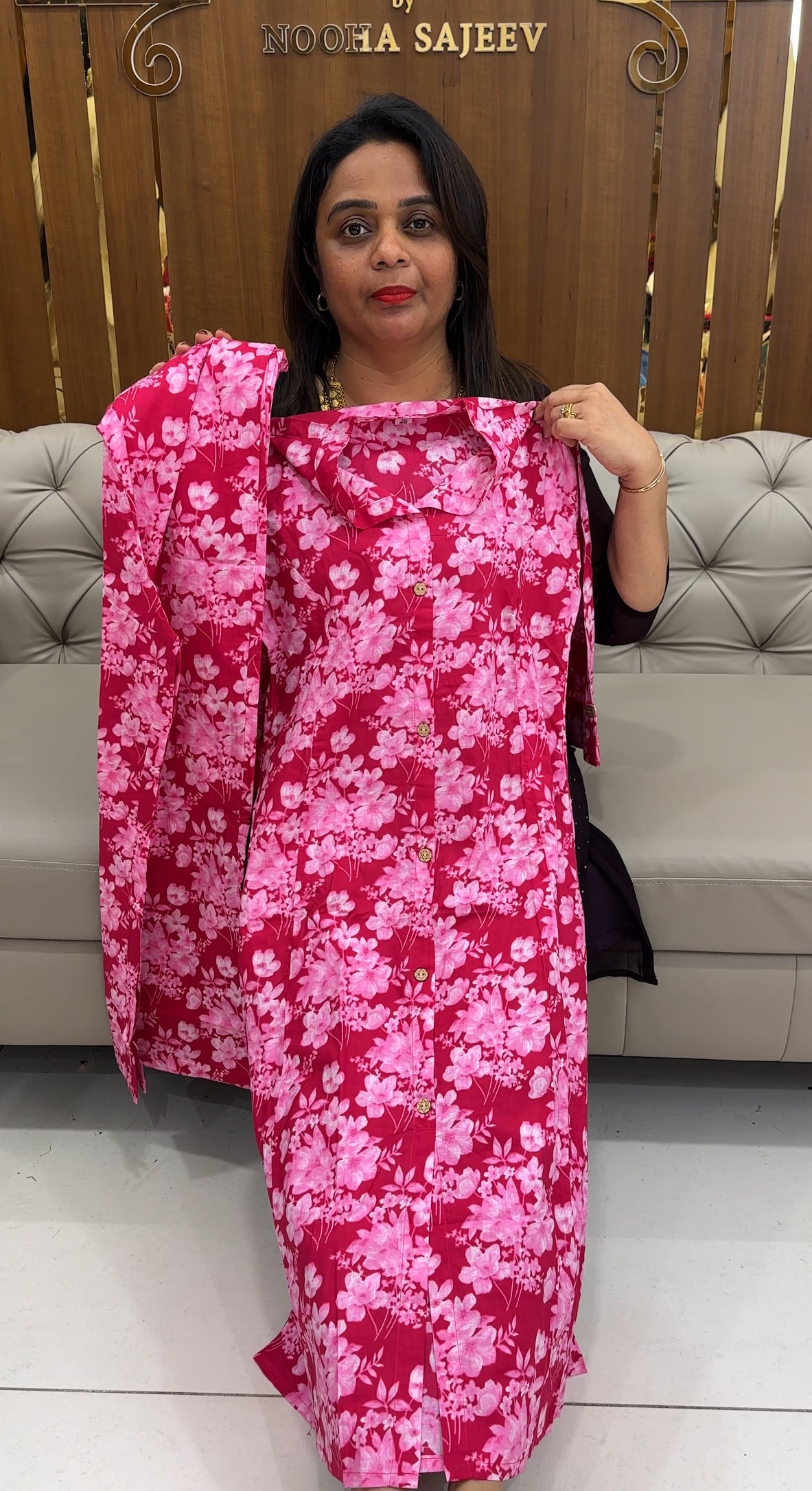 PRINTED COTTON TOP AND BOTTOM - IHA 25624