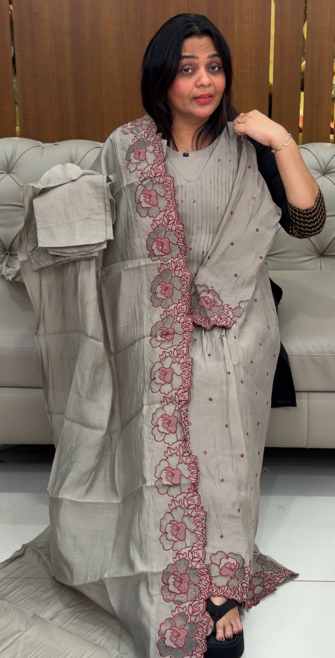MUL CHANDERI TOP,BOTTOM AND DUPATTA - IHA 29259