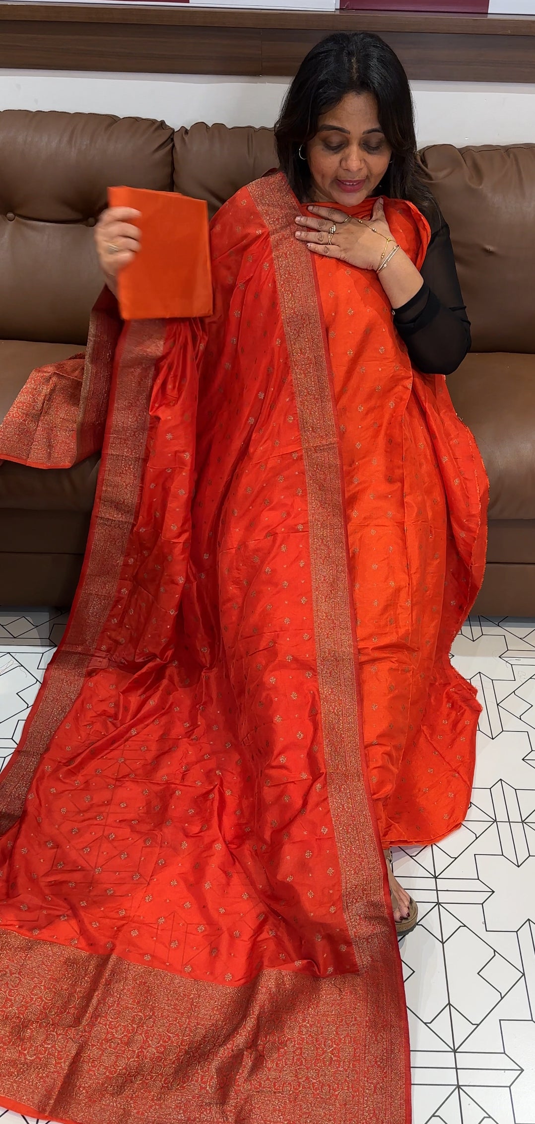 SEMI BANARASI UNSTITCHED SALWAR SUITS - IHA 26181