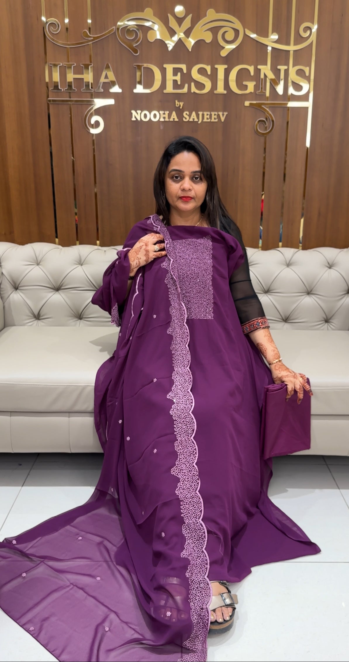 FAUX GEORGETTE UNSTITCHED SALWAR SUITS - IHA 24154