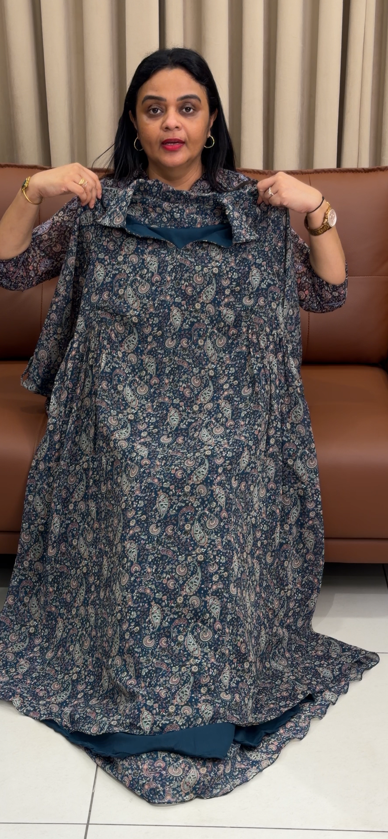 IHA'S IN-HOUSE PRINTED GEORGETTE FROCKS - IHA 34314