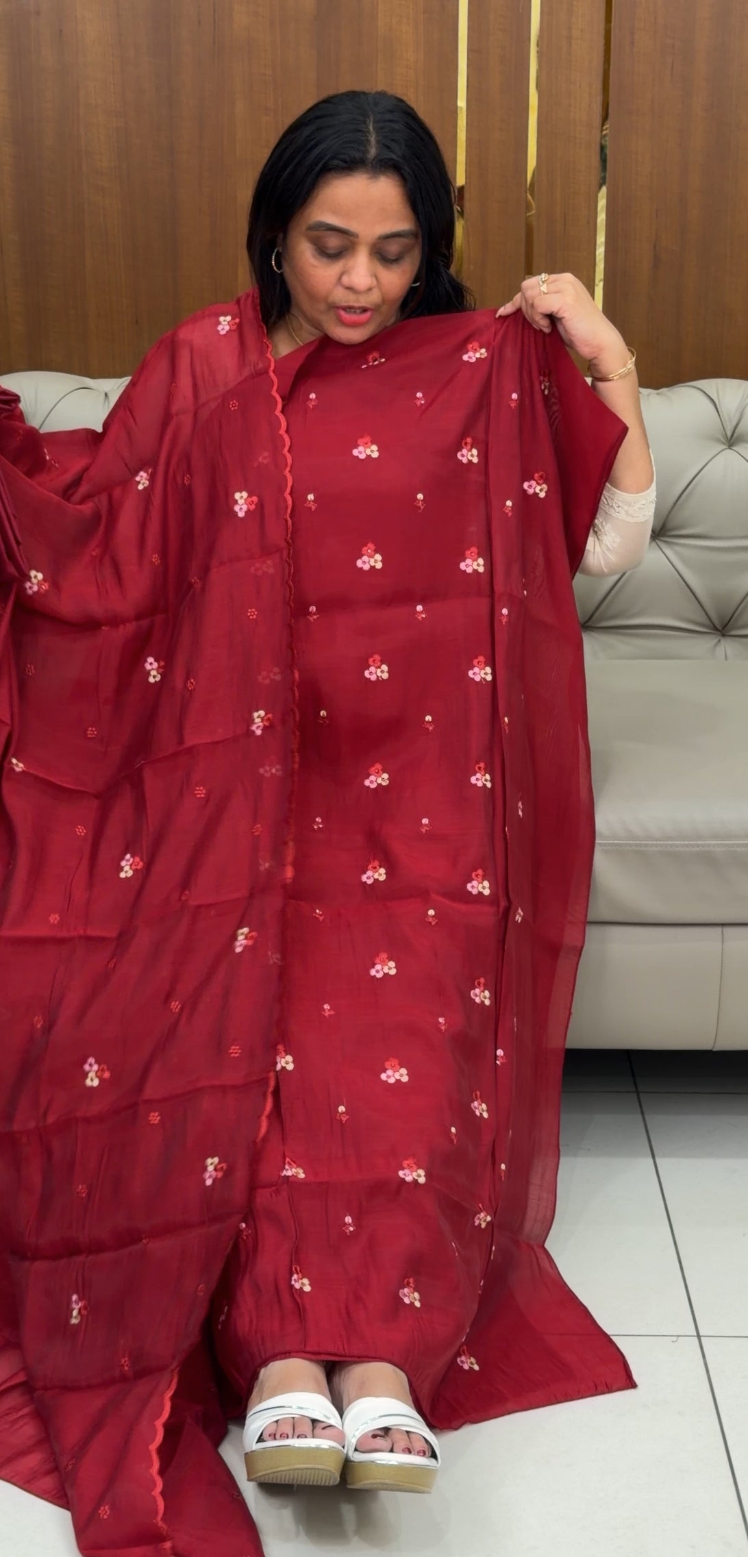 FORWARD MUL CHANDERI UNSTITCHED SALWAR SUITS - IHA 29304