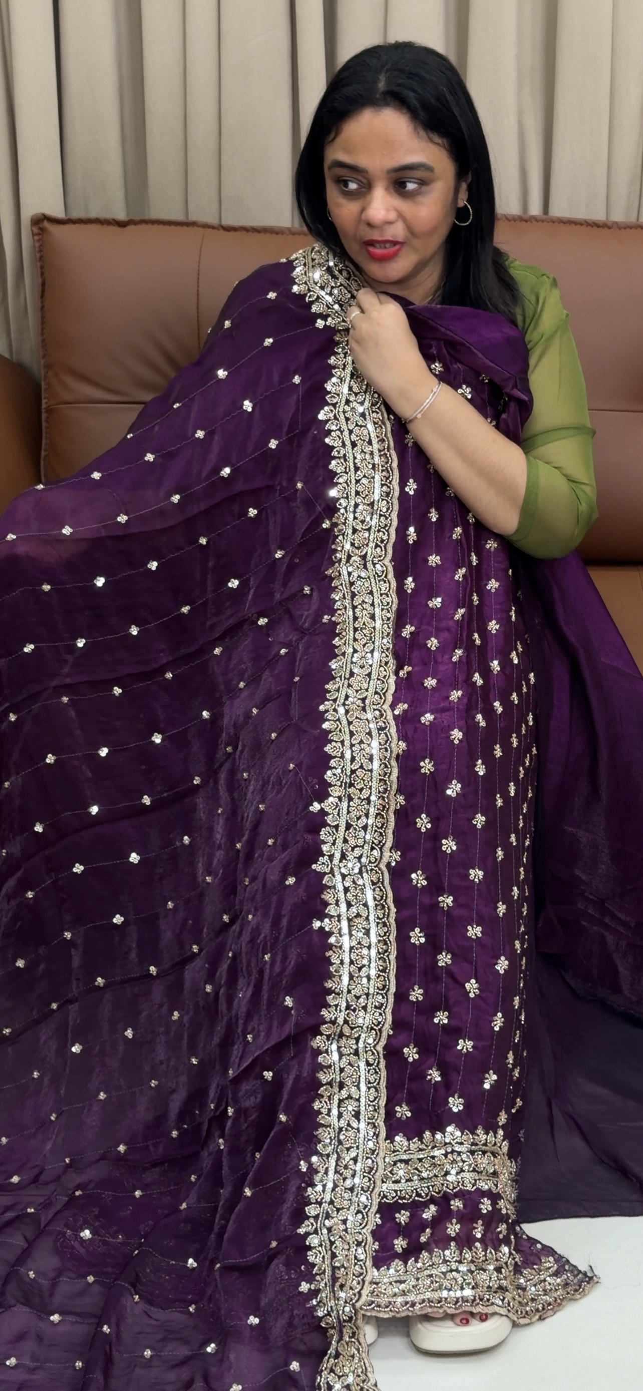 HAND WORKED UNSTITCHED SLAWRA SUITS - IHA 33802