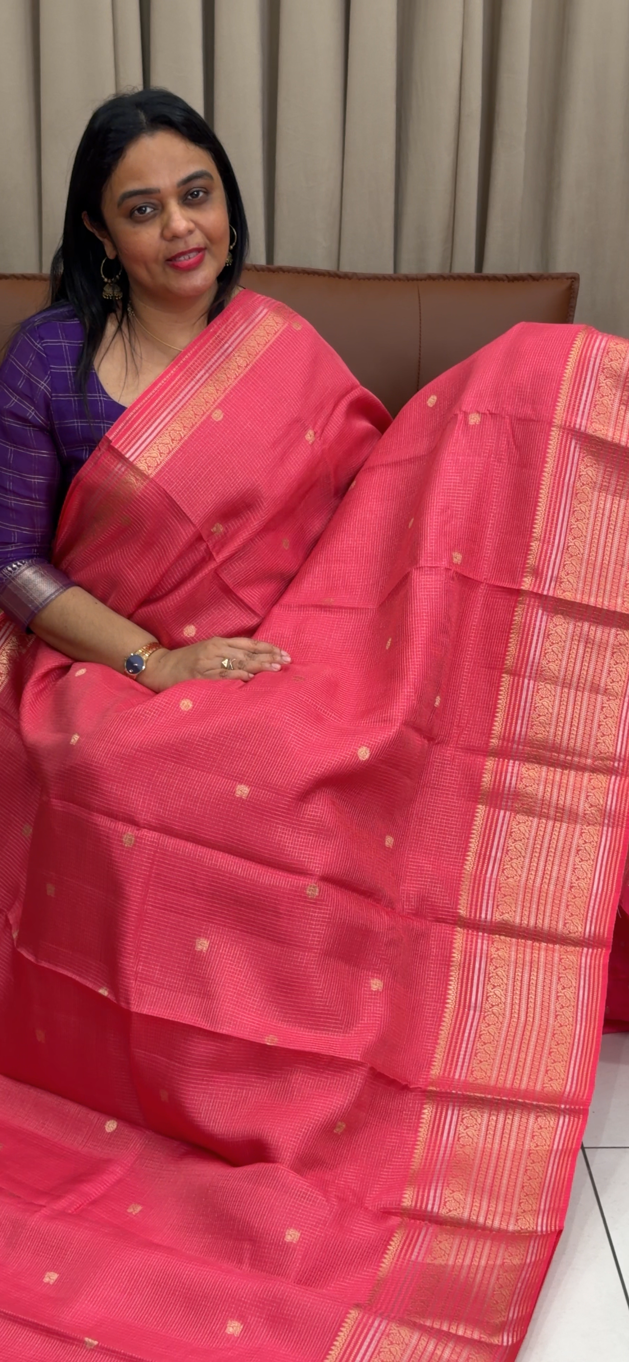 SEMI BANARASI SAREES -  IHA 33869