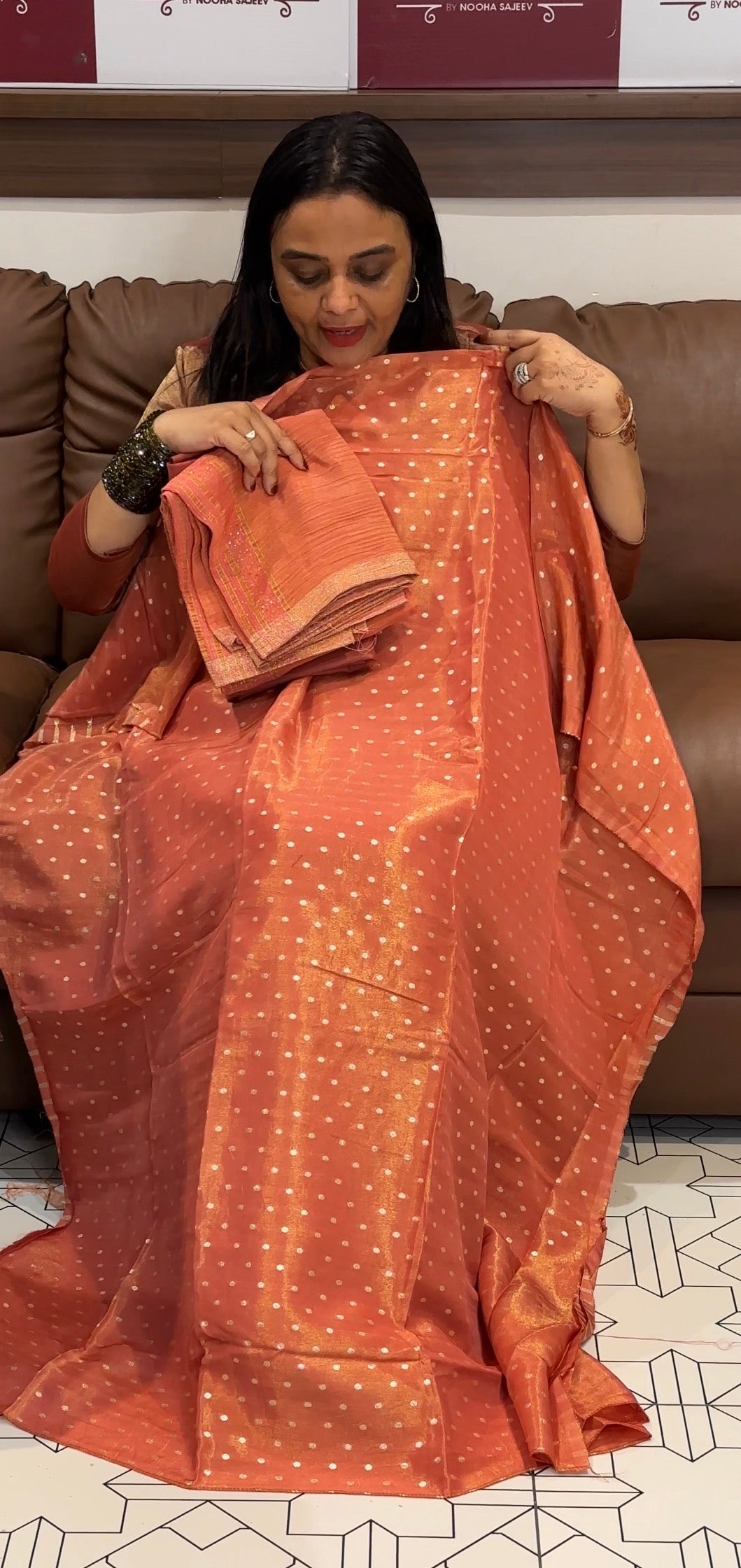 TISSUE BANARASI UNSTITCHED SALWAR SUITS - IHA 31547