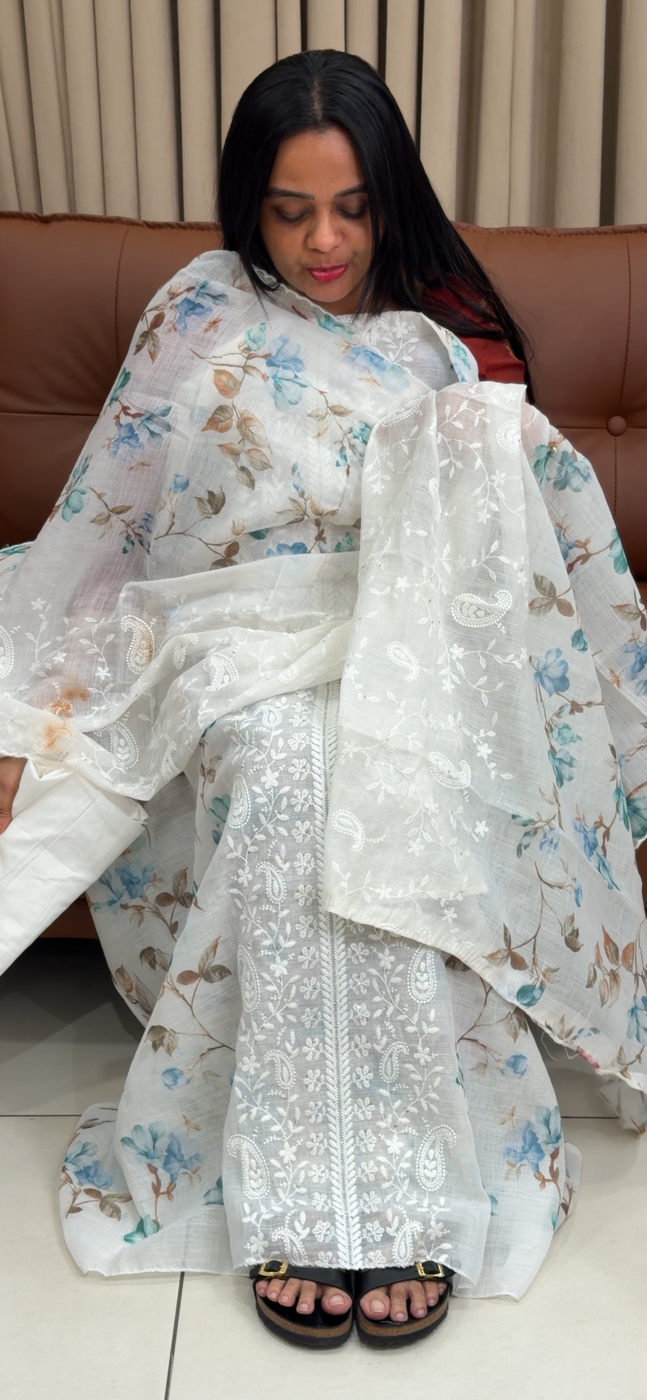 LINEN UNSTITCHED SALWAR SUITS - IHA 34700