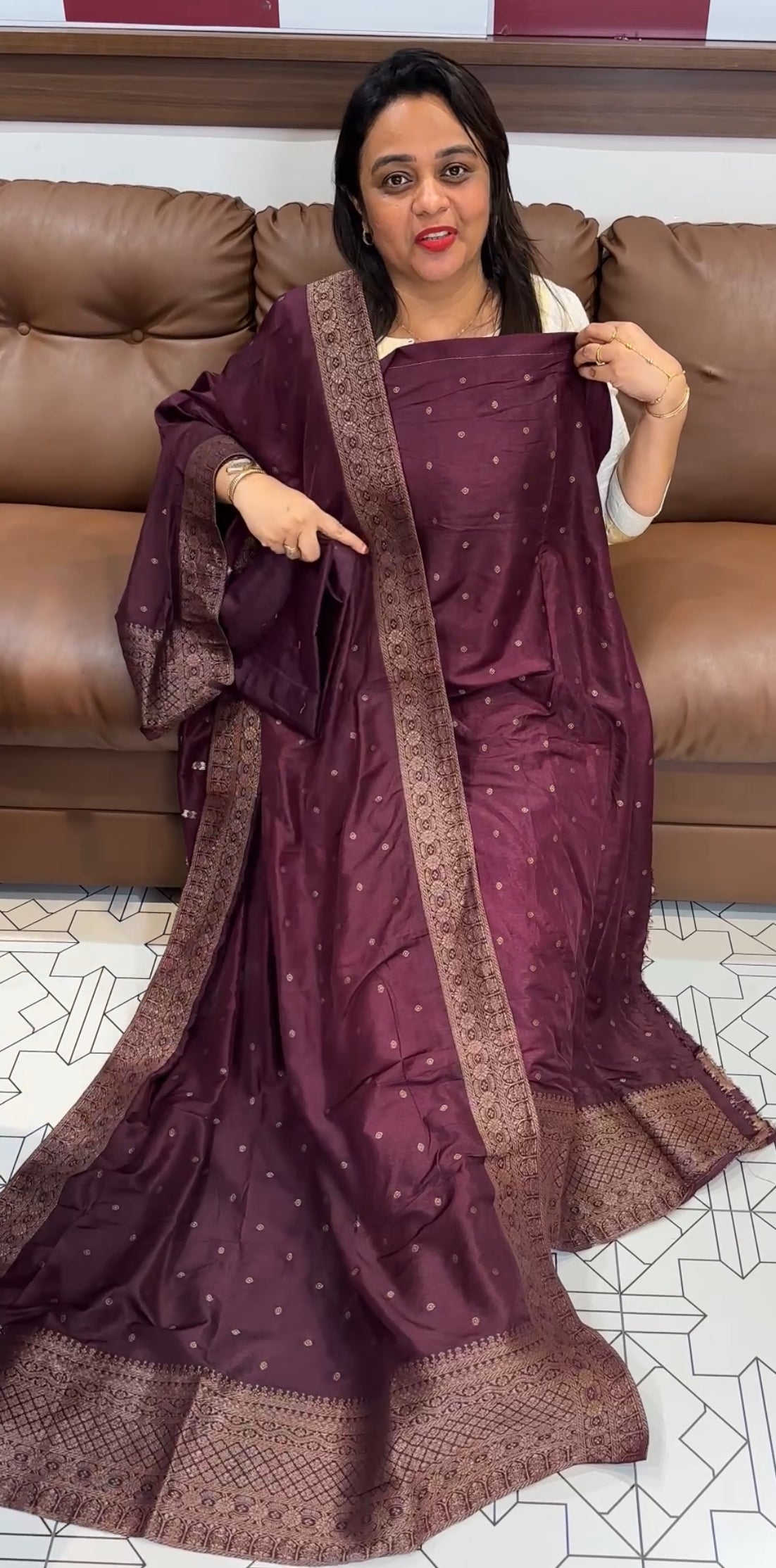 SEMI BANARSI UNSTITCHED SALWAR SUITS - IHA 26163