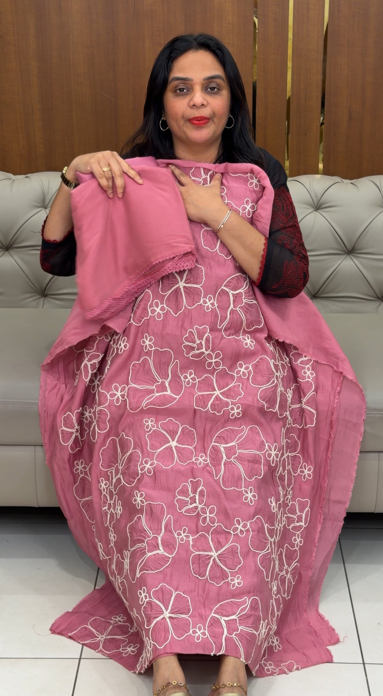 MUL CHANDERI UNSTITCHED SALWAR SUITS - IHA 30932