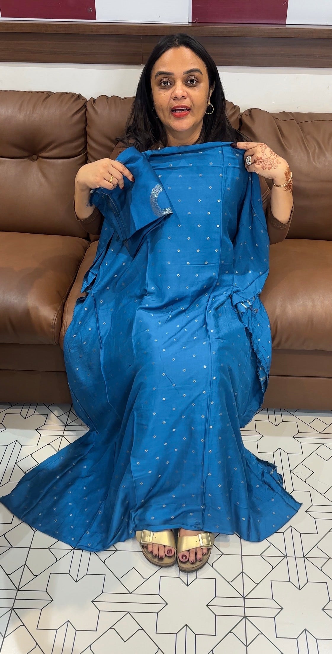 MUL CHANDERI UNSTITCHED SALWAR SUITS - IHA 31440