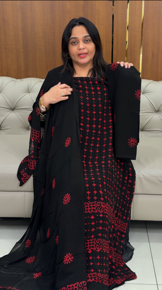 BATIK PRINTED UNSTITCHED SALWAR SUITS - IHA 29073