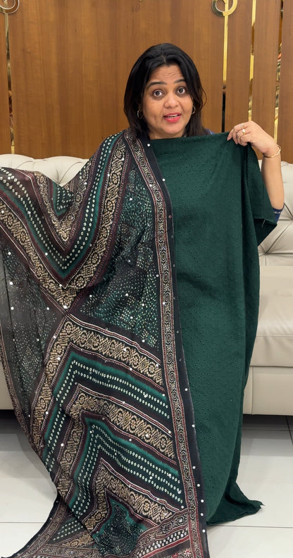 COTTON HAKOBA UNSTITCHED SALWAR SUITS- IHA 28809