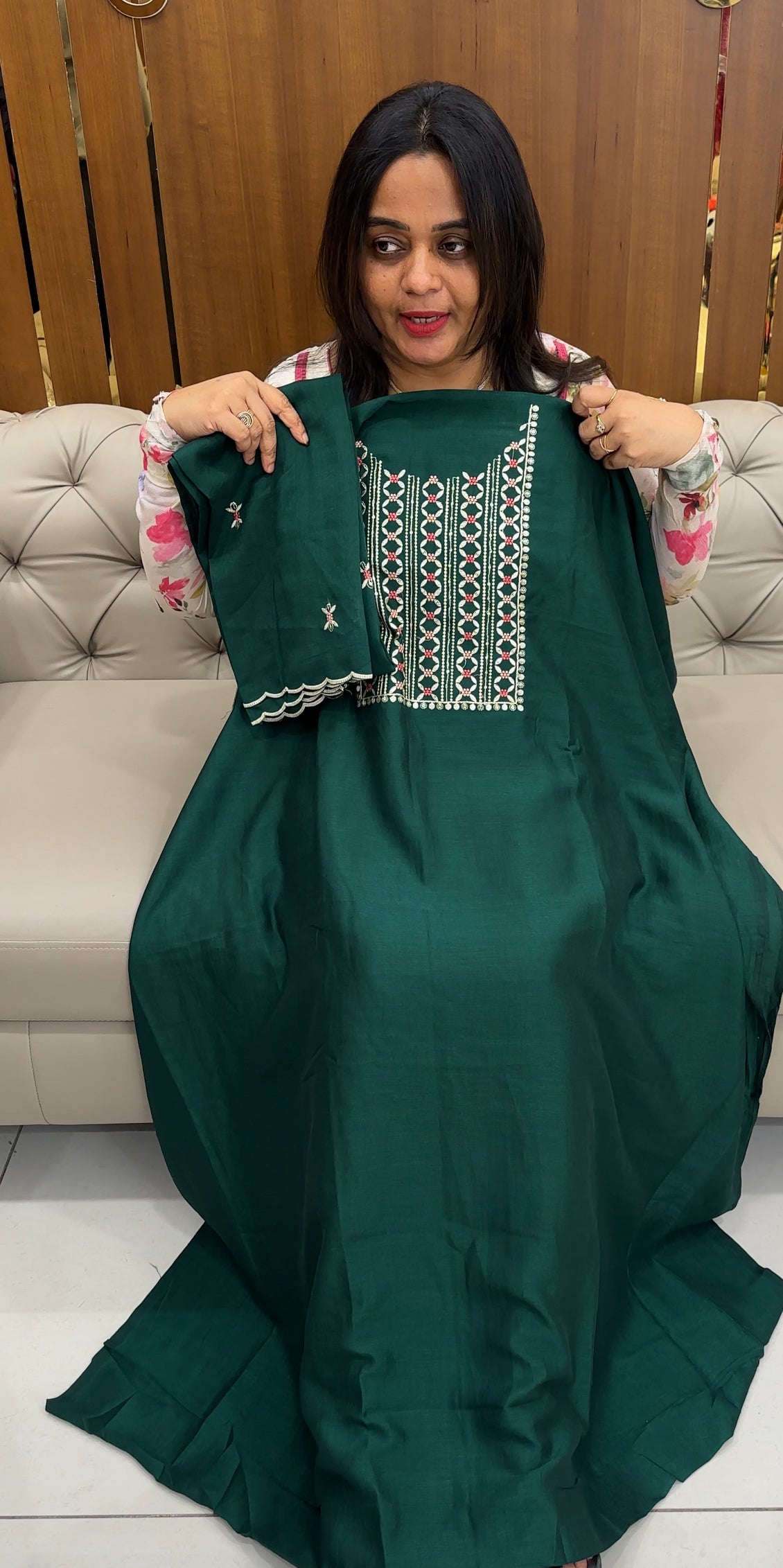 SEMI RAW SILKUNSTITCHED SALWAR SUITS - IHA 26068