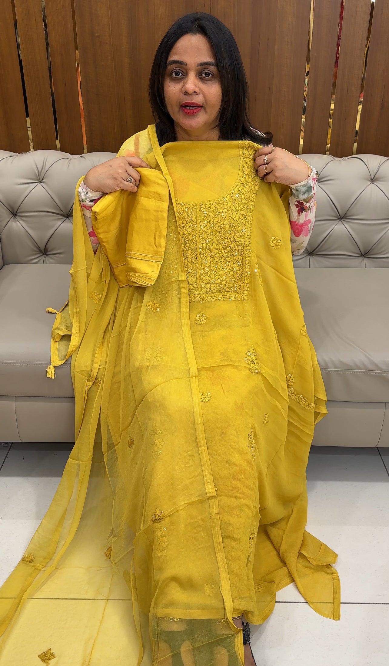 VISCOSE GEORGETTE UNSTITCHED SALWAR SUITS - IHA 26098