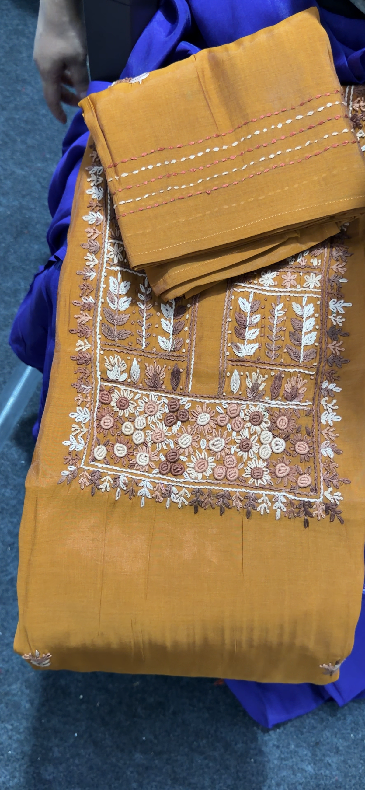 MALAI CHANDERI  UNSTITCHED SALWAR SUITS - IHA 36050