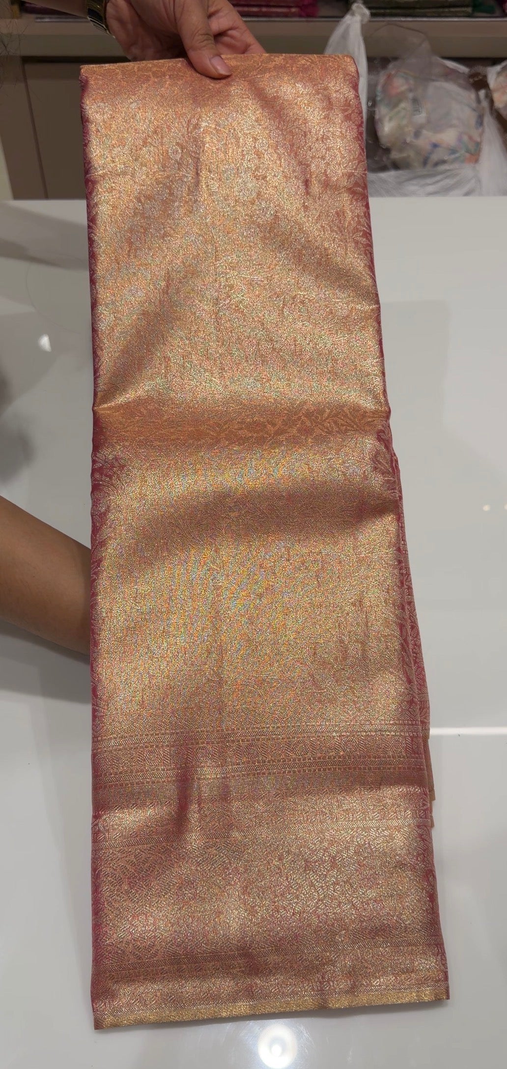 SEMI TISSUE SAREES - IHA 35821
