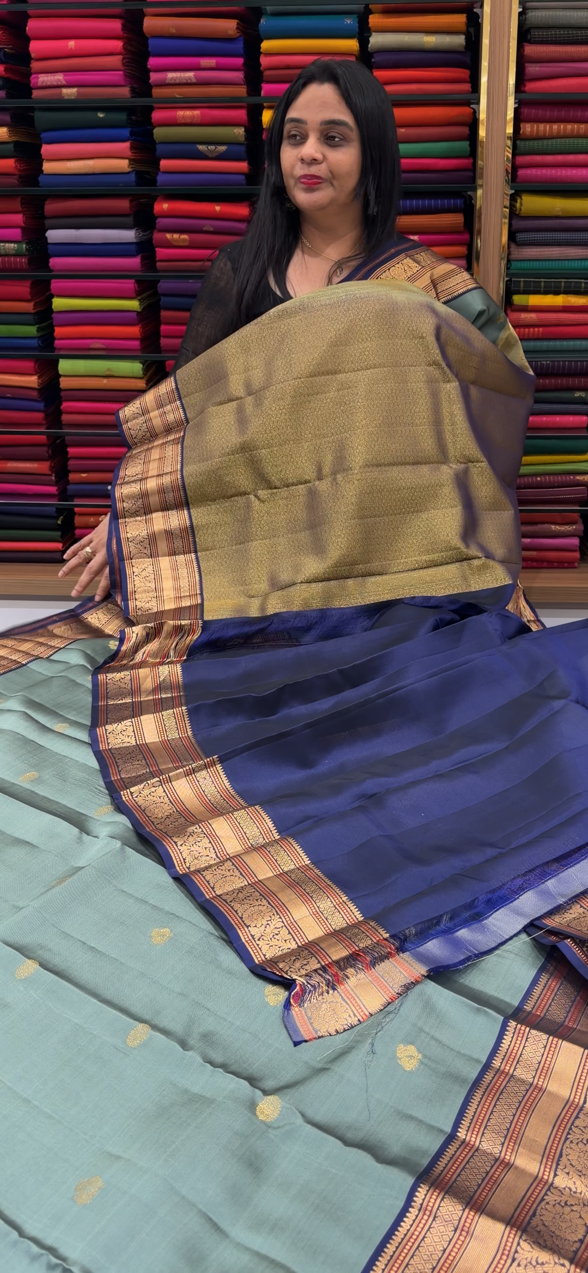 DESIGNER KANCHIPURAM SAREES - IHA 35733