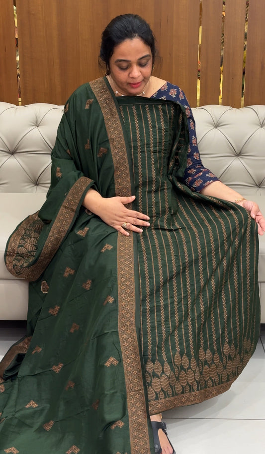 FORWARD SEMI BANARASI UNSTITCHED SALWAR SUITS  - IHA 28578