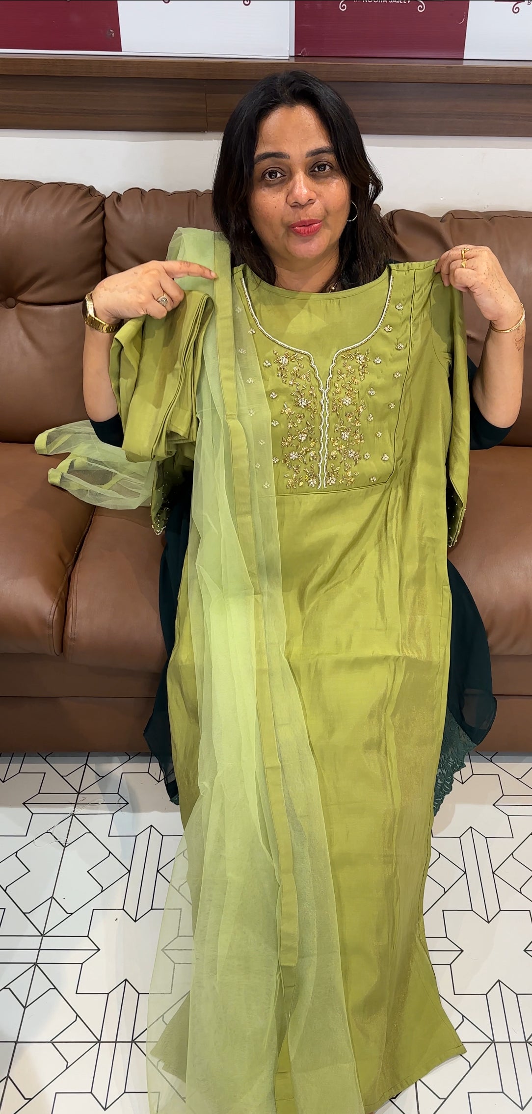 IHA'S IN-HOUSE HAND WORKED TOP,BOTTOM AND DUPATTA - IHA 27655