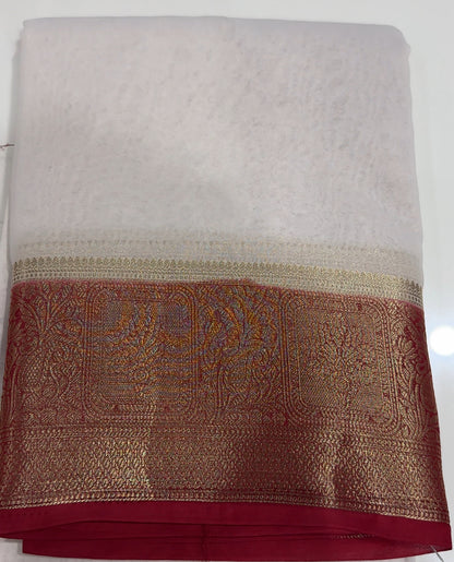 NYLON GEORGETTE SAREES - IHA 33174