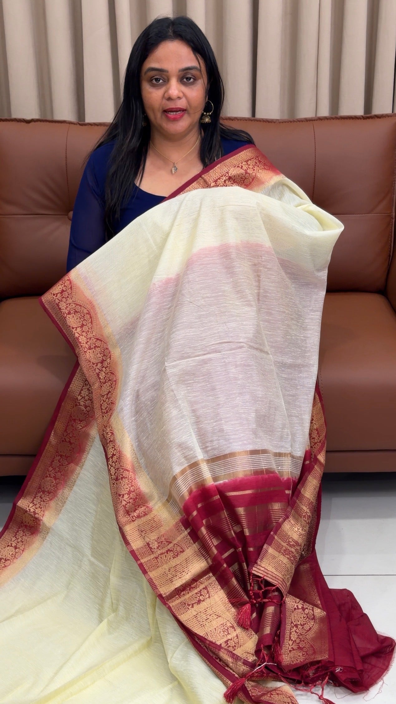 SEMI BANARASI SAREES - IHA 33630