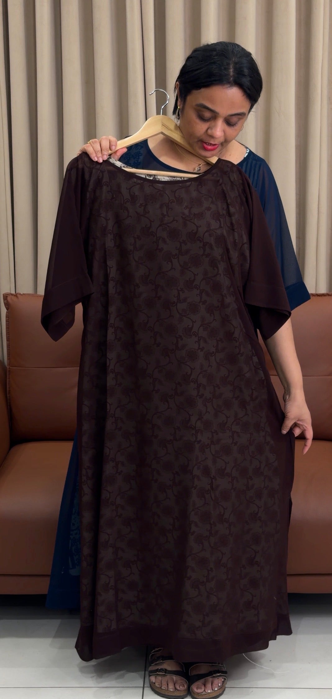 IHA'S IN-HOUSE PRINTED ALINE TOP AND INNER  - IHA 36095