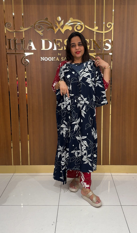 PRINTED RAYON TOP AND BOTTOM - IHA 25770