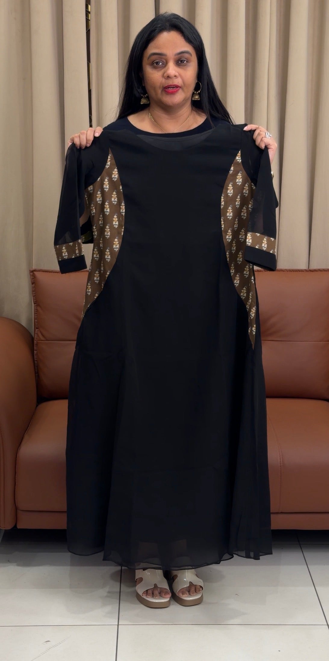 IHA'S IN-HOUSE GEORGETTE ALINE TOPS - IHA 35721