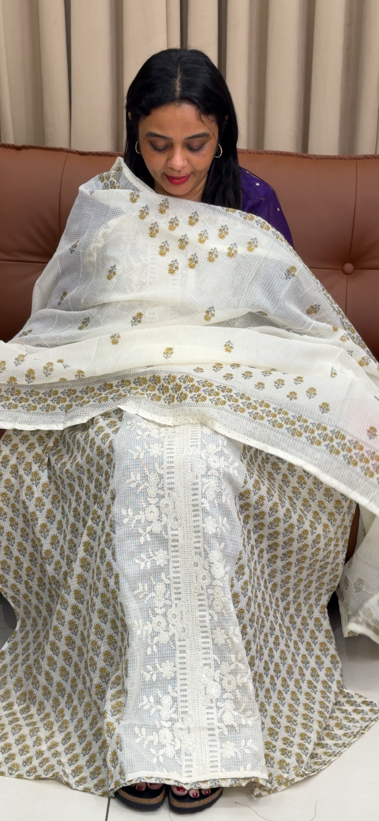 NET KOTA UNSTITCHED SALWAR SUITS - IHA 33894