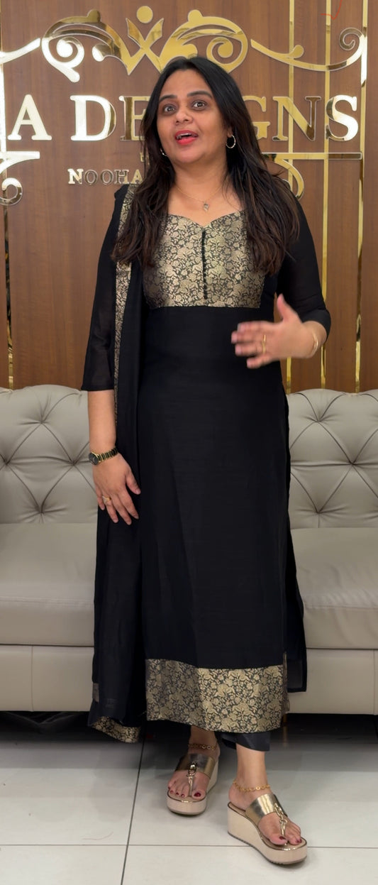 IHA'S IN-HOUSESEMI RAW SILK UNSTITCHED SALWAR SUITS - IHA 29022