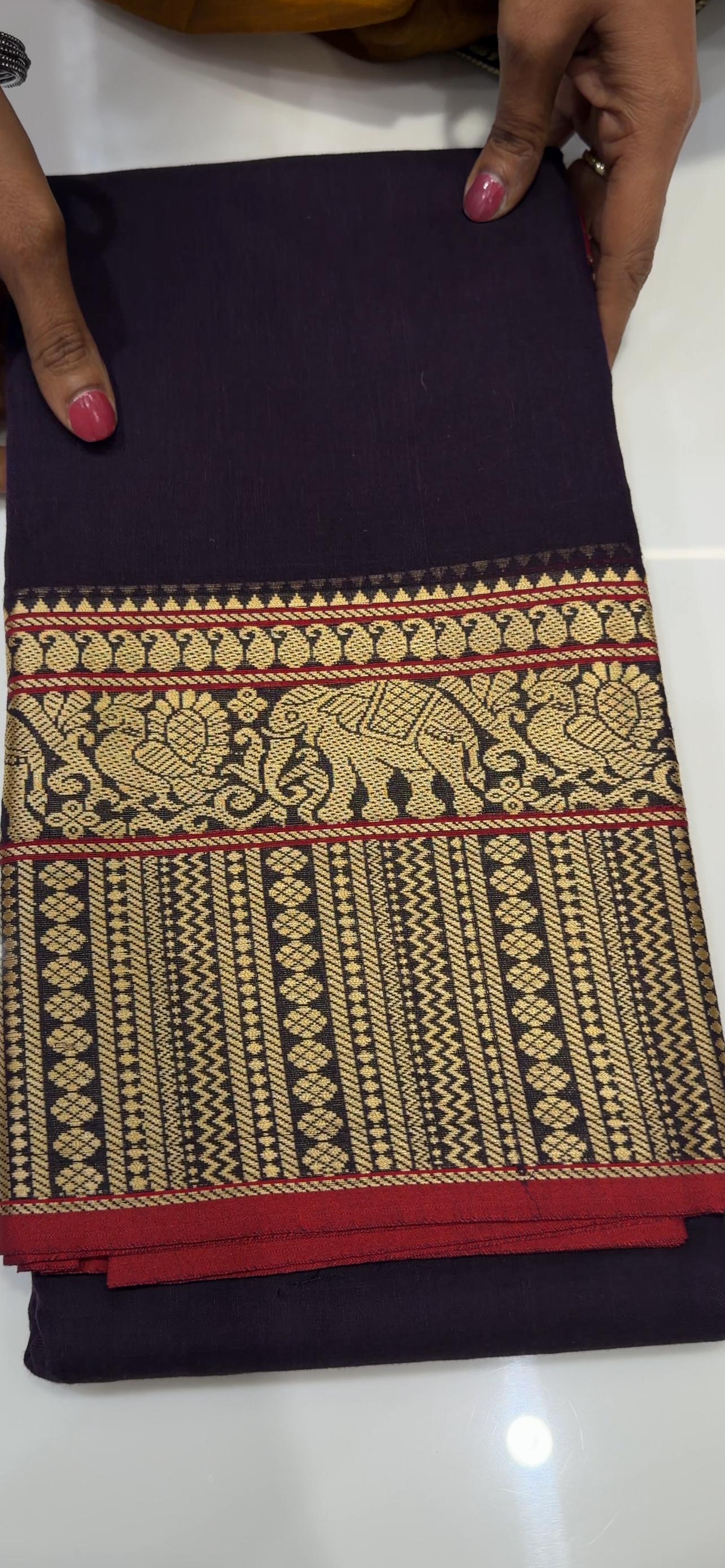 COTTON HANDLOOM SAREES - IHA 33300