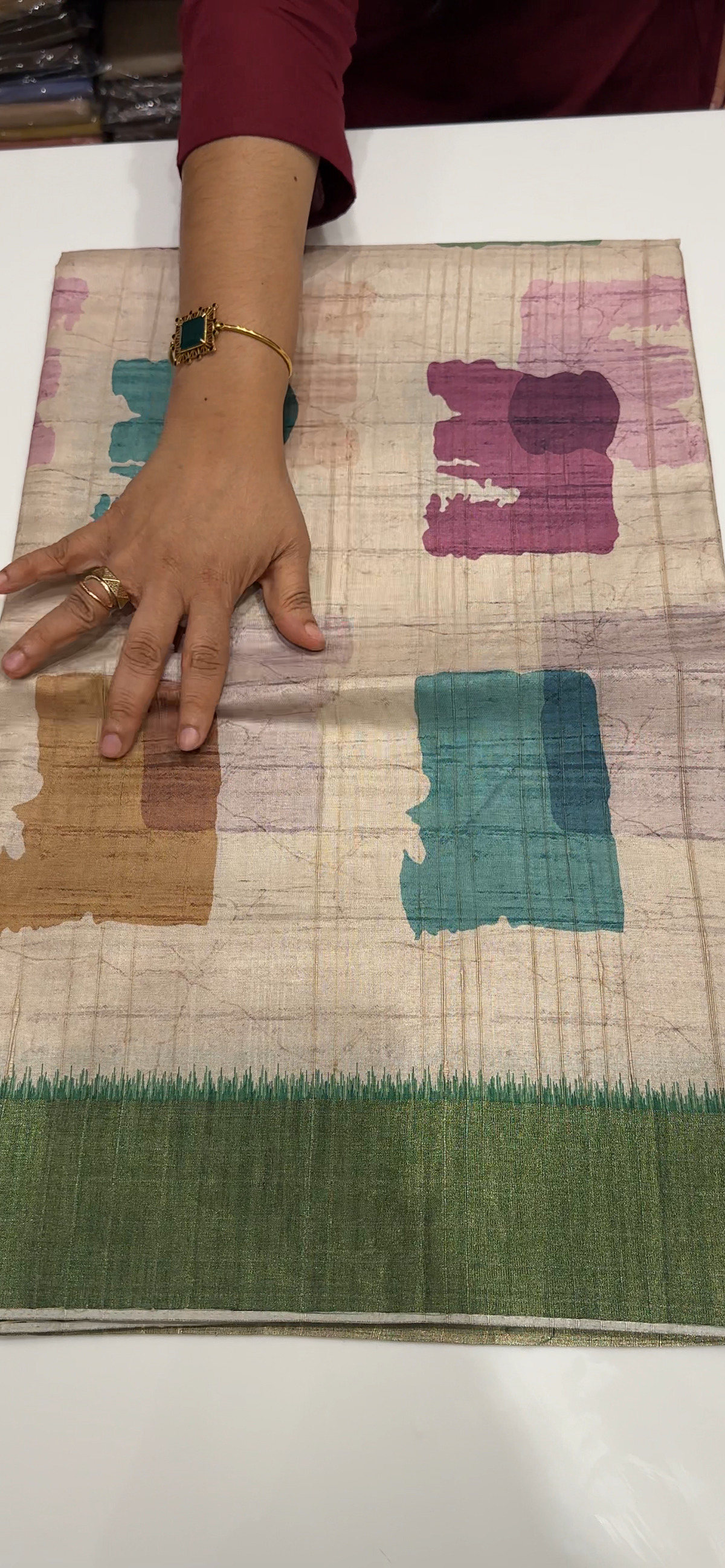 SEMI TUSSUR SAREES - IHA 35589