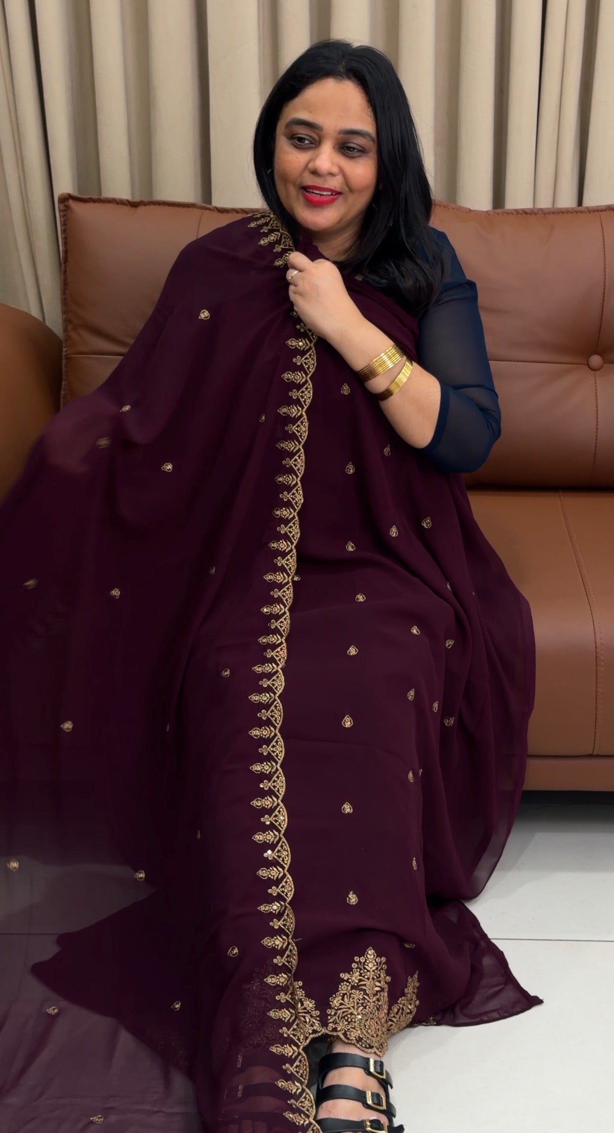 FORWARD FAUX GEORGETTE UNSTITCHED SALWAR SUITS - IHA 34126